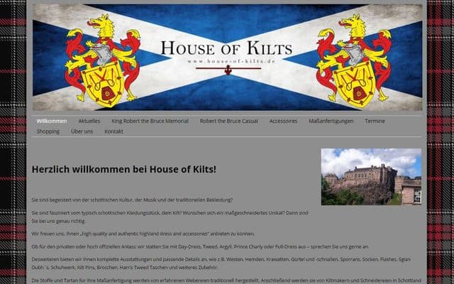 Neue Webseite – www.house-of-kilts.de